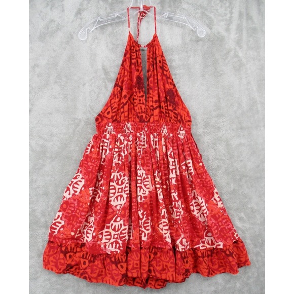 Free People Dresses & Skirts - Free People Dress Medium Beach Day Bohemian Beach Resort Keyhole Backless Tassel